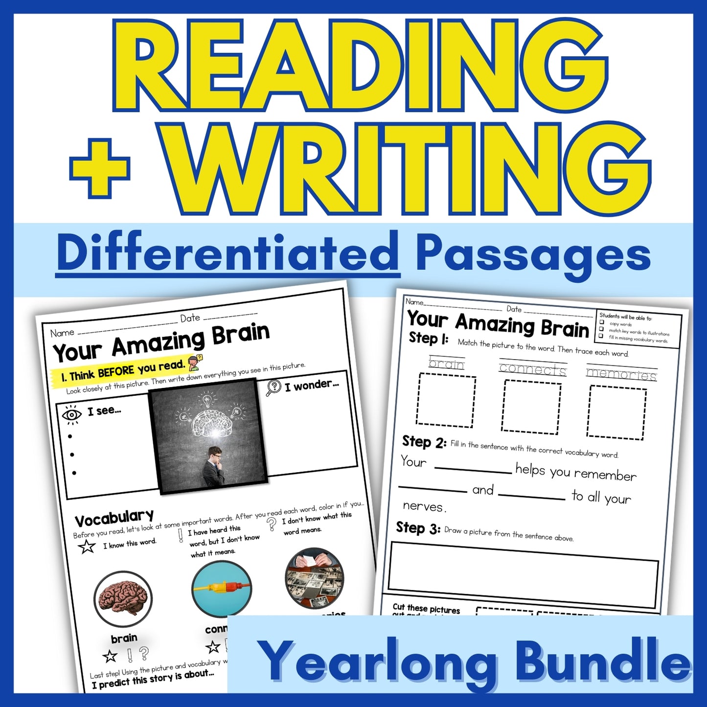 Reading & Writing Differentiated Passages: Grades 1-5
