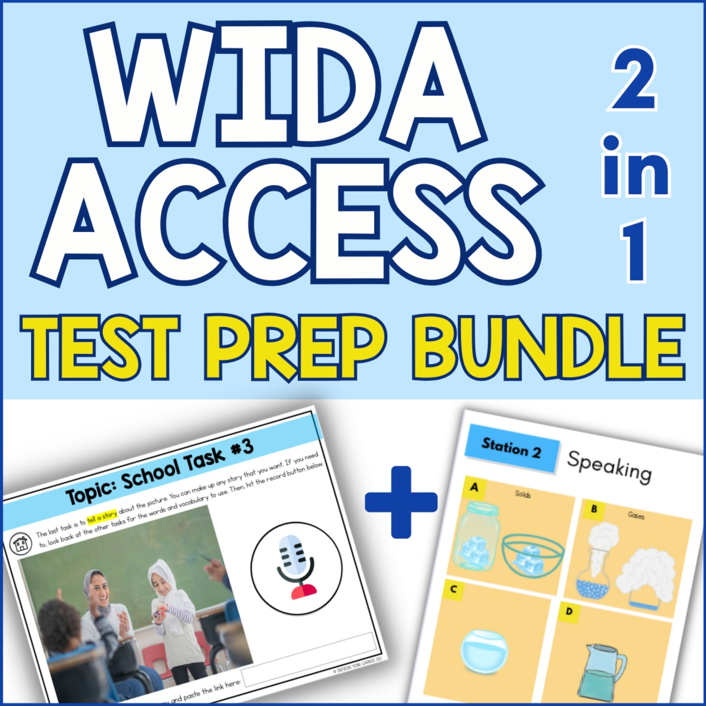 WIDA Test Prep Bundle (Digital & Print): Grades 1-12