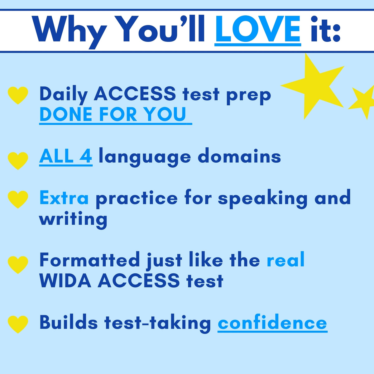 WIDA Test Prep Bundle (Digital & Print): Grades 1-12 - Inspiring Young ...